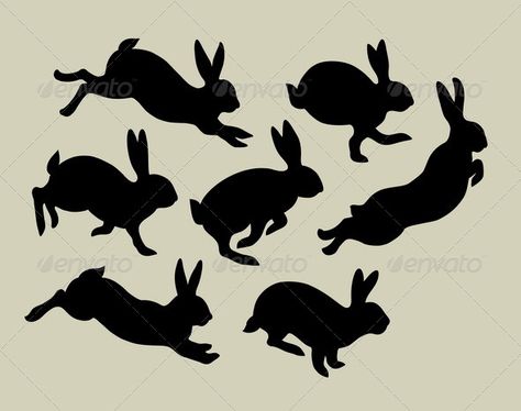 vector graphic Rabbit Running Art, Rabbit Running Illustration, Running Rabbit Drawing, Bunny Running Drawing, Rabbit Head Silhouette, Rabbit Silhouette Templates, Rabbit Running Tattoo, Rabbit Sillouhette, Running Rabbit Illustration