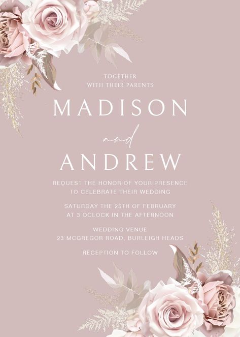 boho wedding invitations stunning boho dusty rose blush wedding invitation blush dusty rose wedding floral boho pink digital roses spring wedding #fyp Pink Boho Wedding Invitations, Pink And Gray Wedding Invitations, Dusty Rose Wedding Color Palettes, Dusty Rose Wedding Invitations, Dusty Pink Wedding Invitations, Pink Boho Wedding, Dusty Rose Wedding Colors, Boho Wedding Invitations, Rose Wedding Theme