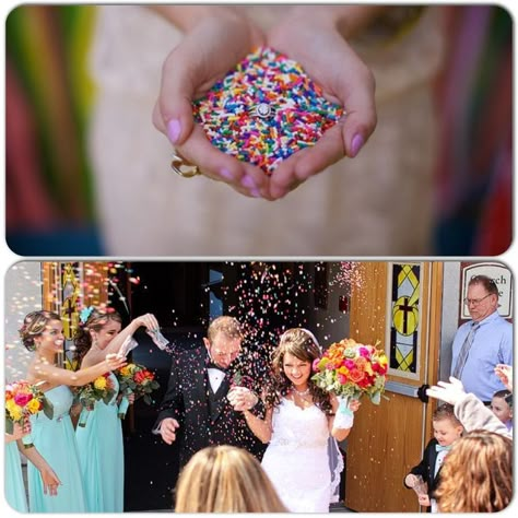 Fun Wedding Send-Offs: 10 Alternatives to Throwing Rice. #weddings #sendoff #tossing Cupcakes Decoration Wedding, Send Off Ideas, Wedding Send Off, Wedding Exits, Wedding Ceremony Ideas, Cute Wedding Ideas, Wedding Fun, Future Wedding Ideas, Wedding Goals