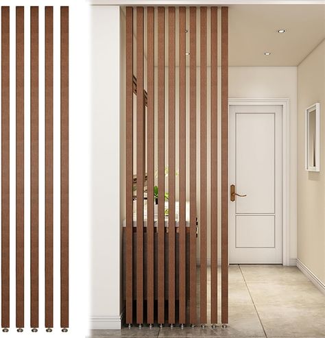 Wall Partition Room Divider Floor to Ceiling Wooden Slats - Screen Partition Post Living Room Simple Modern Entrance Restaurant Office Hollow Decor Column (Color : Wood 5Pcs, Size : 230cm/90.5in/7.5 : Amazon.co.uk: Home & Kitchen Room Divider Ideas Diy Cheap, Entrance Restaurant, Wooden Partition Design, Wood Partition, Screen Partition, Wooden Ceiling Design, Wall Partition, Wooden Partitions, Modern Room Divider