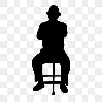 Old Man Silhouette, Sitting Silhouette, Father Png, Man Silhouette, Man Clipart, Black And White Vector, Father Images, Man Vector, Vector Silhouette