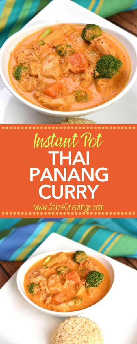 Panang Chicken, Thai Panang Curry, Creamy Coconut Curry, Instant Pot Thai, Seafood Curry, Prepped Meals, Curry Coconut, Ip Recipes, Panang Curry