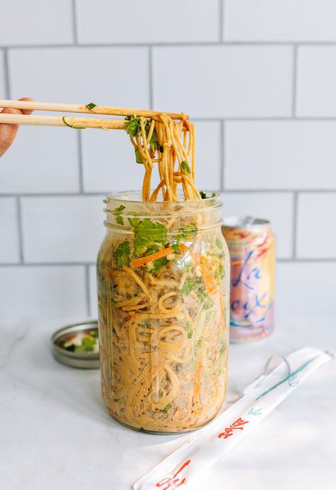 For an easy meal prep lunch or dinner, look no further than these mason jar meal prep cold noodles. Layer sauce on the bottom, followed by noodles, protein, veggies, and aromatics. When ready to eat, just shake and enjoy! Source: thewoksoflife.com Small Lunch Meal Prep, Meal Prep Rice Noodle Jar, Lunch Noodles Jar, Healthy Work Lunch Ideas Make Ahead, Easy Lunch Ideas For Work Make Ahead, Lunch Ideas Mason Jar, Easy Bring To Work Lunch, Noodle Mason Jar Recipes, Easy Work Lunch Meal Prep