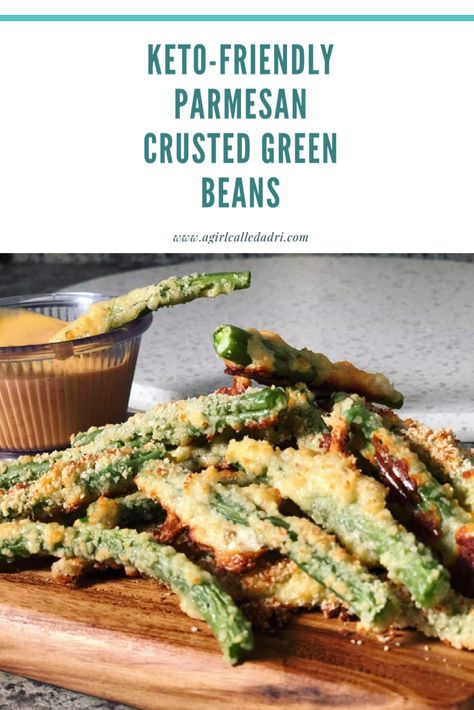 Crunchy Green Beans Recipes, Keto Fried Green Beans, Keto Sides For Pork Chops, Green Bean Keto, Parmesan Crusted Green Beans, Green Beans Keto, Crunchy Green Beans, Moms Food, Air Fried Green Beans