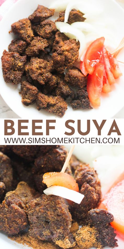 Quick and Easy Suya Recipe Beef Suya Recipe, Suya Recipe Nigerian Food, Suya Recipe, Suya Spice, African Foods, Carribean Food, International Dishes, Nigerian Recipes, African Cooking