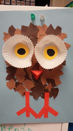 Preschool Crafts With Felt, Owl Art And Craft Preschool, Owl Art For Preschoolers, Owl Kindergarten Craft, November Craft Ideas For Kindergarten, No Prep Crafts For Preschoolers, Beginning Of The Year Process Art, Owls Preschool Crafts, Owls For Preschoolers