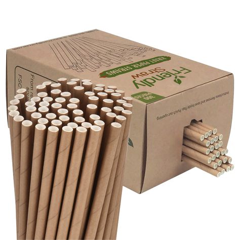 PRICES MAY VARY. Sustainable Choice: Tackle plastic waste with our biodegradable straws. Introducing Friendly Straw's brown paper straws for drinking – the eco-friendly solution to single-use plastics. Natural & Dye-Free: Crafted from sustainably sourced kraft paper, our brown straws are free from dyes and contribute to a greener planet. Extended Durability: Each paper straw is meticulously tested to ensure over one hour of durability in cold to warm beverages. 100% Biodegradable: Unlike plastic Straw Packaging, Tastemade Videos, Veggie Straws, Smoothie Straw, Drink Stirrers, Dye Free, Protein Smoothie, Paper Straws, Plastic Waste