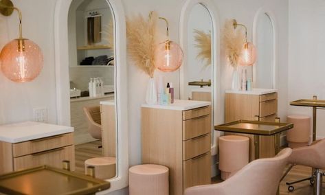 How to Choose the Best Hair Salon Stations | Minerva Beauty | Minerva Beauty Hair Dye Storage Ideas, Modern Salon Stations, Hair Salon Must Haves, Salon Break Room Ideas, Salon Station Ideas Small Spaces, Beauty Salon Decor Modern, Luxury Hair Salon Design, Small Hair Salon Interior Design, Small Salon Suite Ideas Layout