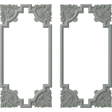 Emery Panel Moulding Kit Installing Wainscoting, Accent Ceiling, Baroque Decor, Wainscoting Panels, Drapery Designs, Floor Molding, Wood Designs, Panel Moulding, Mold Kit