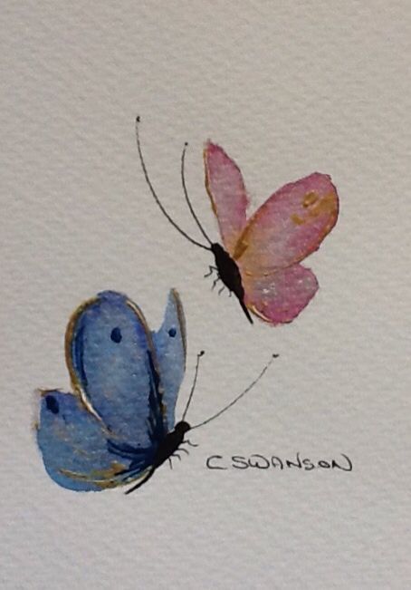 Simple Butterfly Watercolor, Butterfly Simple Painting, Easy Butterfly Watercolor, Watercolour Butterfly Easy, Painted Butterfly Easy, Watercolor Art Ideas Easy Simple Flowers, Butterfly Watercolor Painting Easy, Butterfly Sketch Easy, Watercolor Butterfly Painting