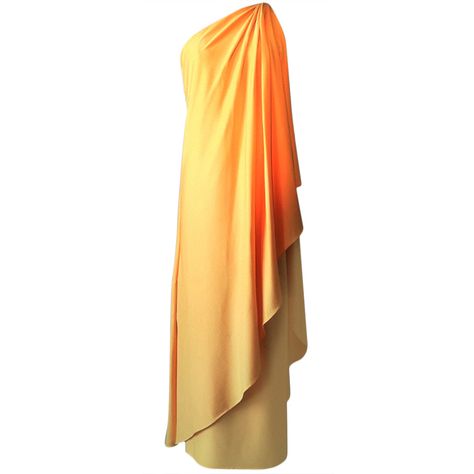 HALSTON 1970s Halston 1970s, Fashion Construction, Gown Yellow, Vintage Halston, 70s Clothes, Greek Costume, Yellow Jersey, Fierce Fashion, 1970's Fashion