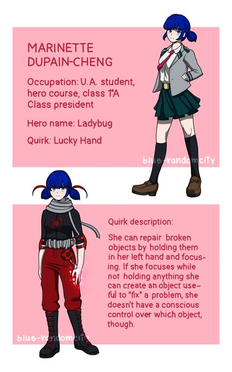 Miraculous Mha Au, Mha X Miraculous, Mha X Mlb, Chloe And Sabrina, Quirk Ideas Bnha, Hero Costumes Design, Alya And Nino, Random City, Adrien And Marinette