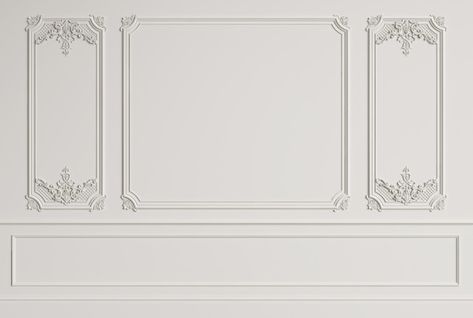 Classic interior wall with mouldings | Premium Photo #Freepik #photo #background #mockup #wood #house Backdrops For Photography, Textures Murales, Wedding Backdrops, Texture Wall, French Walls, Seamless Backdrop, Classic Wall, Wall Molding, Printed Backdrops