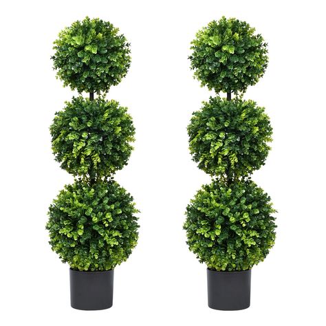 PRICES MAY VARY. 【Set of 2】-- One order include 2 ball shaped boxwood topiary trees, perfect for front door decor. 【Proper Size】-- This artificial boxwood tree measures 3ft tall (from bottom of the pot to the tree top) 【Versatile Greenery Decoration】-- Matching different style pot, these artificial topiary trees can be versatile decoration for any space of your home, especially perfect for front porch as your front entry decoration. 【Maintenance-free】-- No need to water, looks full and fresh all Potted Topiary Front Porches, Shaped Boxwood, Entry Decoration, Boxwood Tree, Spiral Tree, Topiary Tree, Artificial Topiary, Entry Decor, Boxwood Topiary