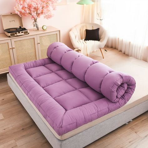 Lovote Extra Thick King Mattress Topper Pillow Top Mattress Protector Cover with 3 inch Down Alternative Fill Microfiber Soft and Breathable, Purple - Walmart.com Full Mattress, Pillow Top Mattress, King Mattress, Mattress Topper, Mattress Covers, Pillow Top, Mattress Protector, Tree House, All Over The World