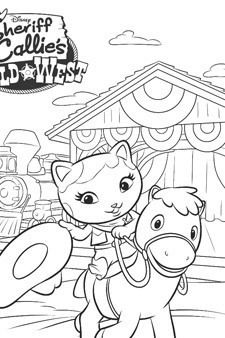 Tv Show Coloring Pages, Sheriff Callie Birthday, Sheriff Callie's Wild West, Sun Coloring Pages, Horse Birthday Party, Sheriff Callie, Images To Color, Pdf Coloring Pages, Horse Birthday Parties