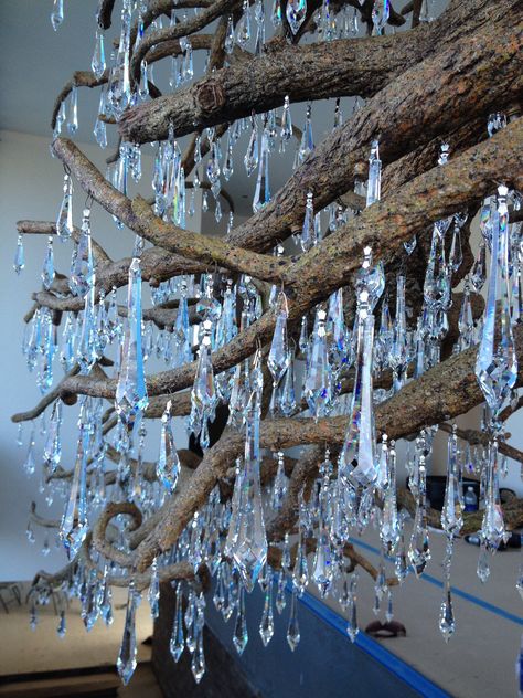 Colorful Chandelier, Hanging Crafts, Crystal Curtains, Fantasy Rooms, Outdoor Chandelier, Deco Luminaire, Holiday Deco, Crystal Aesthetic, Glowing Art