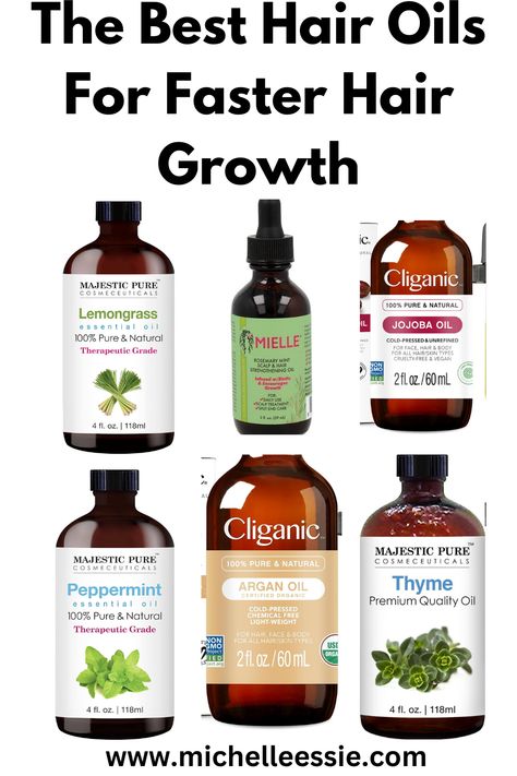 Hair oils for hair growth has become a well-known remedy for those looking for faster hair growth. They are moisturizing, anti-inflammatory, and contribute to a healthy scalp. In addition to hair oils using a massage application enhances the absorption of the oil into the scalp. Read more for some of the best hair oils for faster hair growth.#hairoils #hairgrowth Different Hair Oils And Their Benefits, Best Scalp Oil, Best Hair Products For Hair Growth, Best Hair Oil For Hair Growth, Best Oils For Hair Growth, Hair Growth Medicine, Products For Hair Growth, Best Hair Oils, Fast Hair Growth Oil