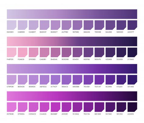 Ultra violet palette color vector swatch... | Premium Vector #Freepik #vector #abstract #paper #fashion #chart Lavender Paint, Purple Palette, Color Lavanda, Color Violeta, Violet Color, All Things Purple, Paint Samples, Color Vector, Aesthetic Colors