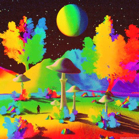 Void Design, Mango Tea, Vaporwave Wallpaper, Rainbow Birthday Cake, Cool Album Covers, Psychadelic Art, Rainbow Aesthetic, Neon Aesthetic, T Art