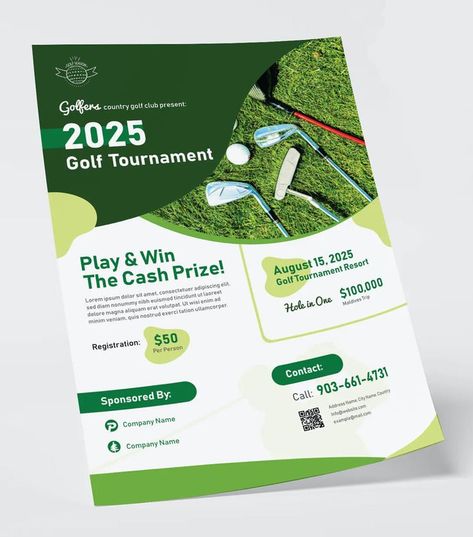 Tournament Flyer Design, Golf Tournament Flyer, Maldives Travel, Name Calling, Newsletter Design, Flyer Design Templates, Golf Tournament, Business Promotion, Graphic Design Tips