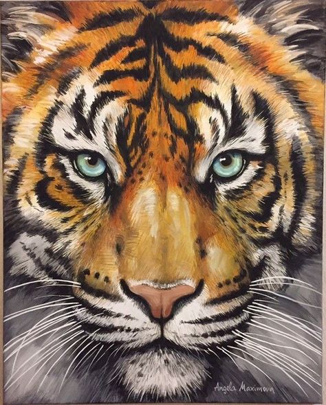 Tiger Painting Abstract, Tiger Painting Acrylic, Lion Painting Acrylic, Tiger Canvas Painting, Tiger Art Drawing, Art Tigre, Tiger Portrait, Animal Paintings Acrylic, Portrait Animal