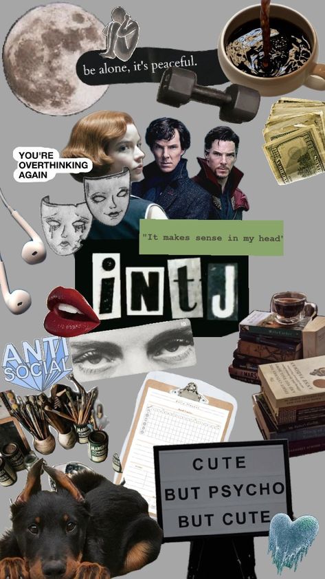 intj Intj Aesthetic Collage, Intj Aesthetic Wallpaper, Intj Aesthetic, Intj T, Intj Personality, Mbti Personality, School Project, Intj, Aesthetic Collage