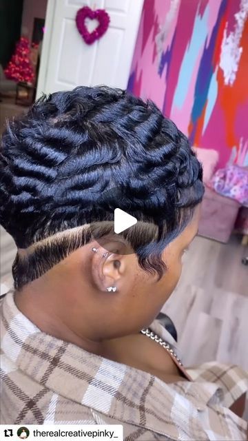 Pixie Care Company on Instagram: "This cut by @therealcreativepinky_ is 🔥🔥🔥 #shorthair #shorthairdontcare #shorthairgoals #pixie #pixiecut #pixiecareco #blackhairstyles #blackhairstylist #fallhair #winterhair" Short Pixie Haircuts With Bangs, Pixie Haircuts With Bangs, Black Hair Stylist, Short Pixie Haircuts, December 19, Pixie Haircuts, Haircuts With Bangs, Winter Hairstyles, Short Pixie