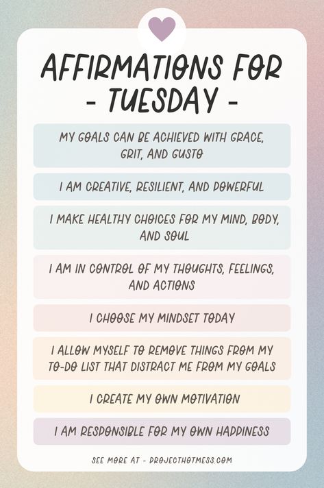 Motivation For Tuesday, Tuesday Morning Affirmations, Tuesday Affirmation Quotes, Affirmational Quotes, Tuesday Motivation Inspiration, Tuesday Affirmations, Magical Affirmations, New Week Motivation, Monday Affirmations