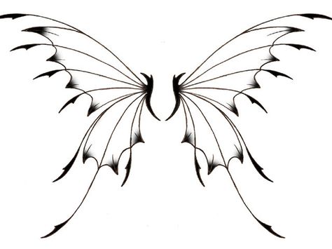 Fairy Wings Drawing, Wm Logo, Fairy Wing Tattoos, Wing Tattoo Designs, Butterfly Tattoos For Women, Fairy Tattoo Designs, Fairy Drawings, Types Of Fairies, Arte Grunge