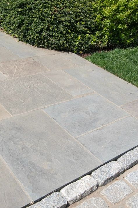 Embrace the timeless beauty of Bluestone, a versatile natural sandstone from the Northeast. 😍 Perfect for paving in various climates, it offers affordability and durability. We ship nationwide, so you can easily get the supplies you need. Upgrade your outdoor spaces with Bluestone from Connecticut Stone. 🙌 #Bluestone #OutdoorPaving #ExteriorProjects #Pavers #Landscaping #Inspo #Walkways #ExteriorDesign #ExteriorInspo Walkway To House Ideas, Stamped Concrete Front Walkway, Pavers With Gravel In Between, Front Walkway Ideas Entrance Pathways, Front Yard Pavers, Sandstone Pathway, Bluestone Driveway, Front Walkway Ideas, Walkways To Front Door