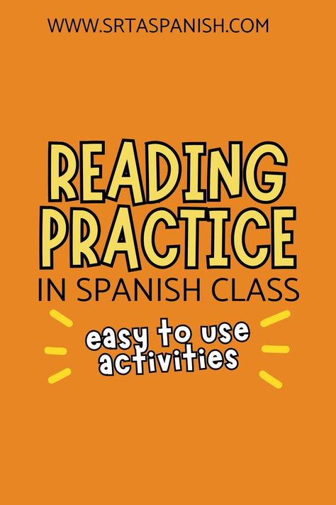 Reading is one of the best things we can do for our students! Reading out loud, reading silently, in pairs, in small groups, re-reading - all of these are great ways to get students to re-engage with a text that we've used in class. Sometimes reading practice in Spanish can feel a bit dry or dull, so I wanted to share with you 17 of my favorite reading activities you can do with your Spanish classes! Spanish Reading Activities, Spanish Words For Beginners, Learning Spanish For Kids, Middle School Spanish, Spanish Lesson Plans, High School Spanish, Spanish Reading, Target Language, Spanish 1