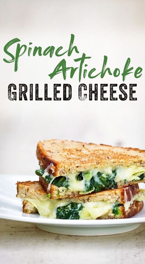 Grilled Spinach, Artichoke Grilled Cheese, Artichoke Grilled, Grilled Guacamole, Recipe Spinach, Gourmet Grilled Cheese, A Couple Cooks, Cheese Spinach, Meal Options