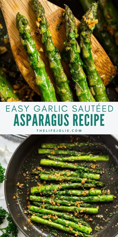 Asparagus Stove Top, Quick Asparagus, Asparagus On The Stove, Roasted Asparagus Recipe, Garlic Green Bean Recipes, Sauteed Asparagus, Garlic Asparagus, Saute Asparagus, Asparagus Recipes Roasted