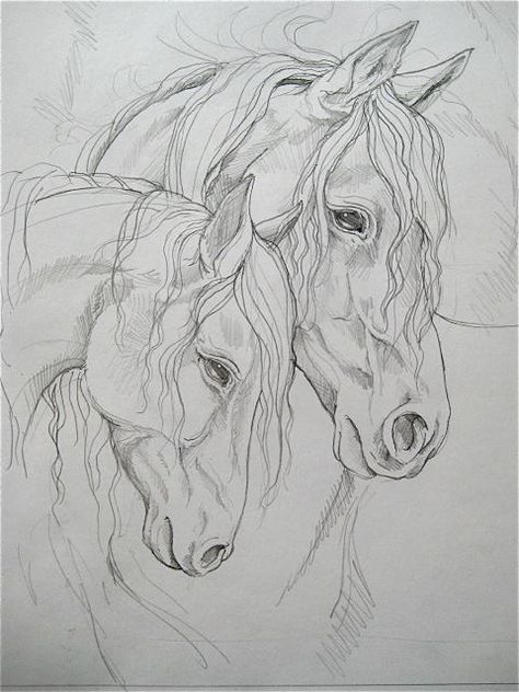 Caballos فن الرسم بالمسامير, Horse Art Drawing, Horse Sketch, 강아지 그림, Horse Drawing, Horse Drawings, Architectural Drawing, Equine Art, Pencil Art Drawings