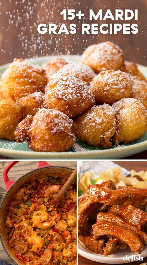 Dish, Food, Cuisine, Ingredient, Fried food, Dessert, Produce, Baked goods, Recipe, Oliebol, Mardi Gras Party Food, Mardi Gras Recipes, Nola Recipes, Louisiana Cuisine, New Orleans Recipes, Creole Cooking, Cajun Dishes, Mardi Gras Food, Cajun Creole Recipes