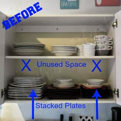 Kitchen Cabinets Organized ! Kitchen Cabinet Organization Layout, Kitchen Cupboard Organization, Kitchen Cabinet Organization Ideas, Plate Organizer, Dish Organization, Kitchen Storage Hacks, Small Kitchen Organization, Plate Storage, Small Kitchen Storage