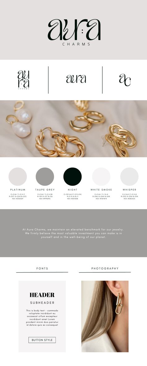 #graphicdesign Accessories Brand Identity, Silver Branding Design, Jewelry Logo Design Branding, Color Palette Jewelry Brand, Jewelry Brands Logo, Jewelry Business Branding, Jewellery Brand Identity, Logo Jewelry Design Ideas, Luxury Jewelry Branding