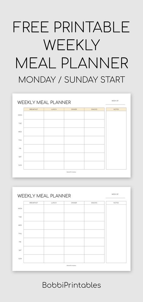 Planner Free Printable, Printable Weekly Meal Planner, Menu Sans Gluten, Free Meal Planner, Meal Planner Printable Free, Weekly Meal Planner Template, Meal Planner Template, Budget Meal Planning, Meal Planning Template