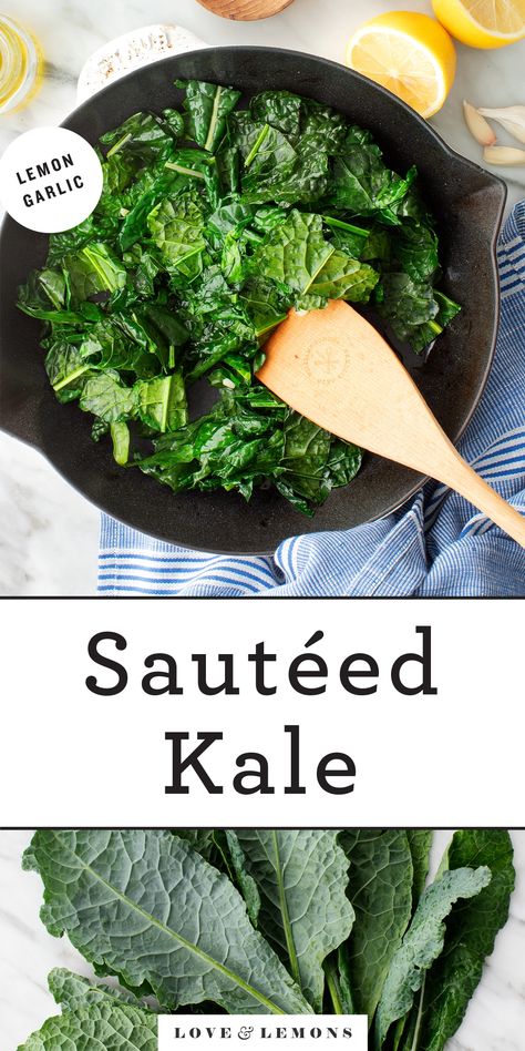 Meatless Meals Healthy, Sautéed Kale, Kale Recipe, Yummy Vegetable Recipes, Veggie Frittata, Easy Vegetable Side Dishes, Sauteed Kale, Olive Oil Garlic, Vegetarian Tacos