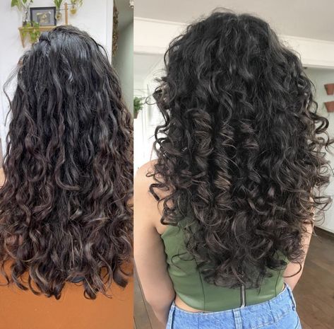 2 Layered Hair, Thick 2c Hair, Silhouette Layers Curly Hair, 2c Curly Hair Haircuts Long, Deva Cut Wavy Hair, Natural Wavy Haircut Layered Hairstyles, Long Curly Hair Cuts With Layers Natural Curls, Curly Hair Layers Long, Long Curly Hair Layers