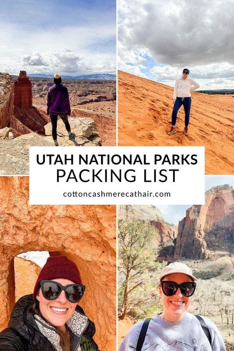 Hiking Trip Packing List, Hiking Packing List, National Parks Road Trip, Utah National Parks Road Trip, Utah Parks, National Park Passport, Utah Camping, Winter Packing List, Camping Packing List