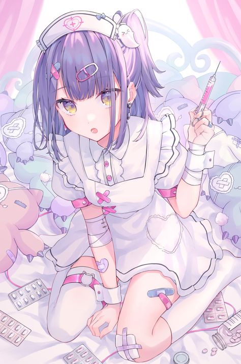 Hospitalcore Aesthetic, Nurse Drawing, Nurse Art, Art Mignon, Art Kawaii, Cute Nurse, Yami Kawaii, Art Anime, Pretty Art