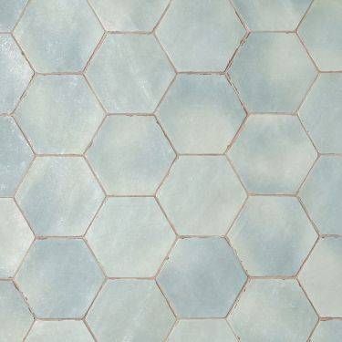 Blue Green Tile, Bathroom Main, Porcelain Hexagon Tile, Spare Bathroom, Cleaning Tile Floors, Hexagon Tile, Matte Tile, Ivy Hill Tile, Encaustic Tile