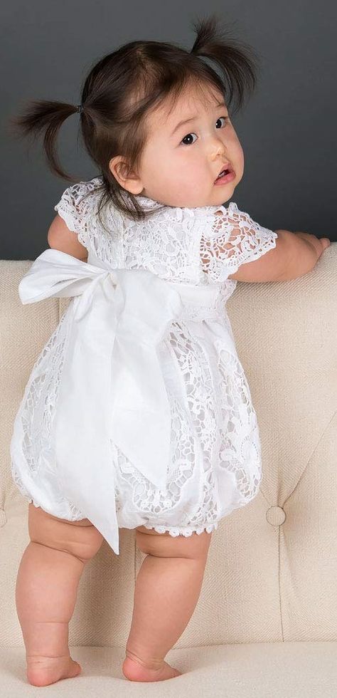 Christening Outfit Girl, Lace Romper Baby, Christening Outfits, Baptism Dress Baby Girl, Baby Overall, Baptism Outfit, Christening Outfit, Girl Christening