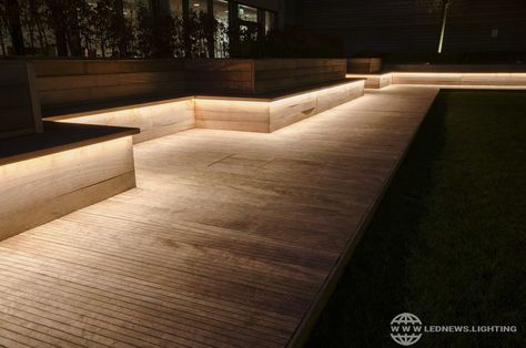 Outdoor Deck Lighting, Paddington London, Outdoor Led Strips, Landscape Lighting Design, Flexible Led Strip Lights, Outdoor Cinema, 카페 인테리어 디자인, Deck Lighting, Led Outdoor Lighting