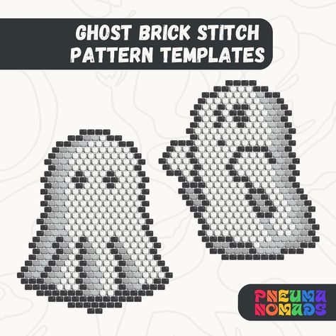 Handmade items and beading templates available on our Etsy shop Link in the bio 🔗 #beading #beadwork #beadweaving #brickstitch #handmade #handcrafted #tohobeads #miyukibeads #seedbeads #beadingpattern #beadingtemplate #brickstitchpendant Beading Templates, Halloween Beading, Halloween Perler, Pony Bead Crafts, Beads Patterns, Beadwork Tutorial, Halloween Beads, Diy Friendship Bracelets Patterns, Toho Beads