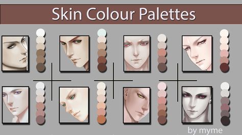 Skin Colour Palettes by Myme1 on deviantART Painting Learning, Skin Palette, Pencil Tutorial, Color Palette Challenge, Palette Art, Skin Color Palette, Colors For Skin Tone, Color Palette Design, Digital Painting Tutorials