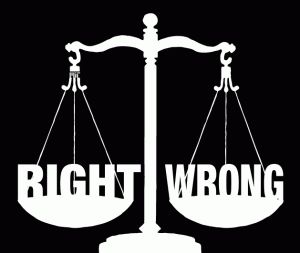 This picture of a scale weighing the words "right" and "wrong" is relevant to Unit 5 because it shows how ethical responsibilities deal with weighing out what is the right or wrong action in a given situation (Demi). Code Of Ethics, Evolutionary Biology, Moral Dilemma, Cognitive Science, Social Behavior, Social Development, Brain Activities, Neuroscience, Business Ethics