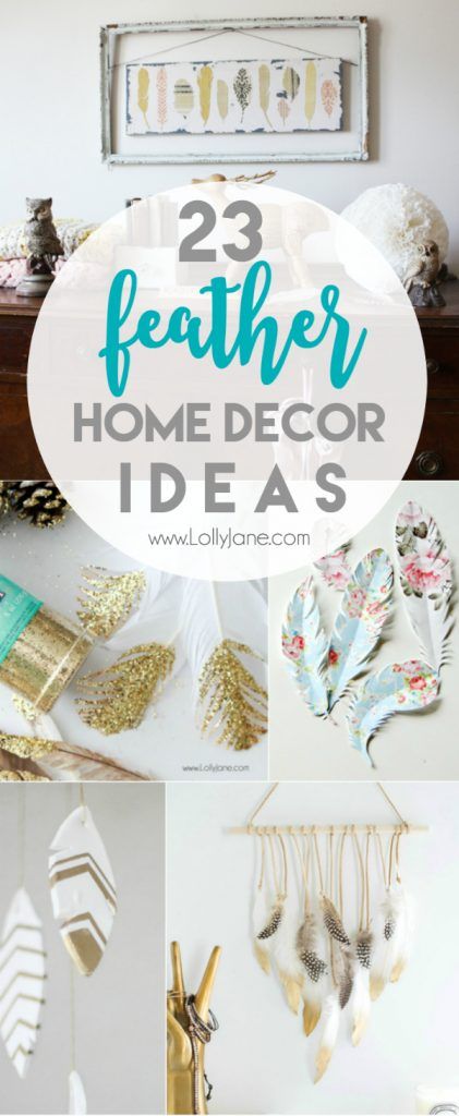 Feather Home Decor, Diy Feather, Diy Home Decor For Apartments, Fun Home Decor, Hippie Home Decor, Feather Crafts, Inexpensive Home Decor, Diy Decor Crafts, Easy Home Decor